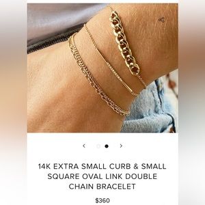 Zoe chicco 14k double chain bracelet